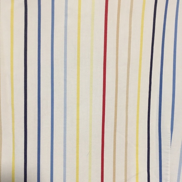 Striped Multi color button up top with collar 3/4 sleeves George stretch - Picture 4 of 10